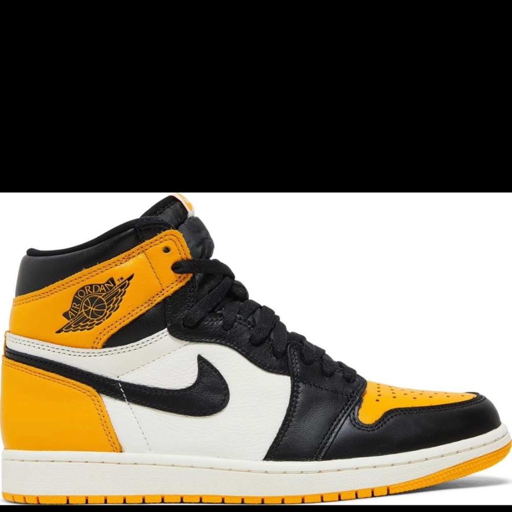Nike Air Jordan 1 Retro High OG Yellow Toe Sneakers NWOB